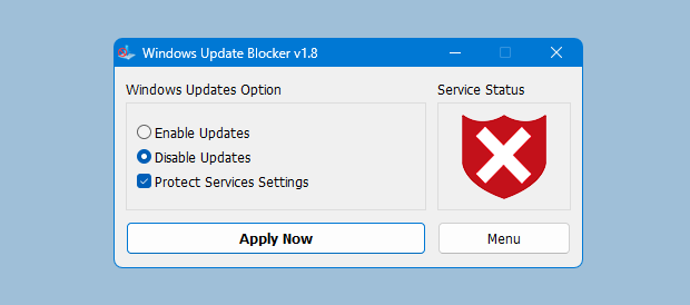 一键禁止 Windows 自动更新程序 v1.8