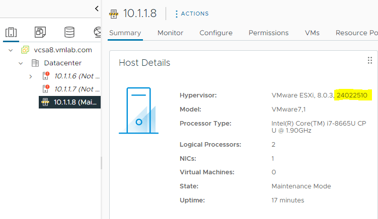 ESXi升级教程 ESXi 8.0.1 升级到ESXi 8.0 U3