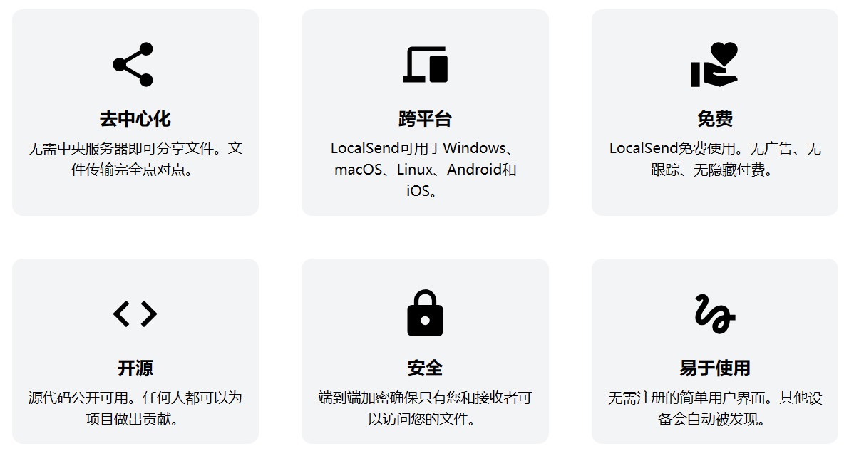 LocalSend 点对点文件传输软件
